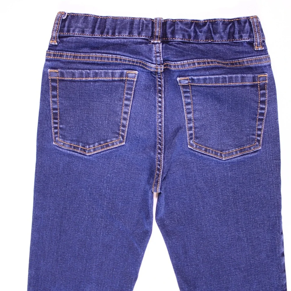 Old‎ Navy Straight Jeans Kids 12 Reg Dark Wash Denim Casual Adjustable Waistband